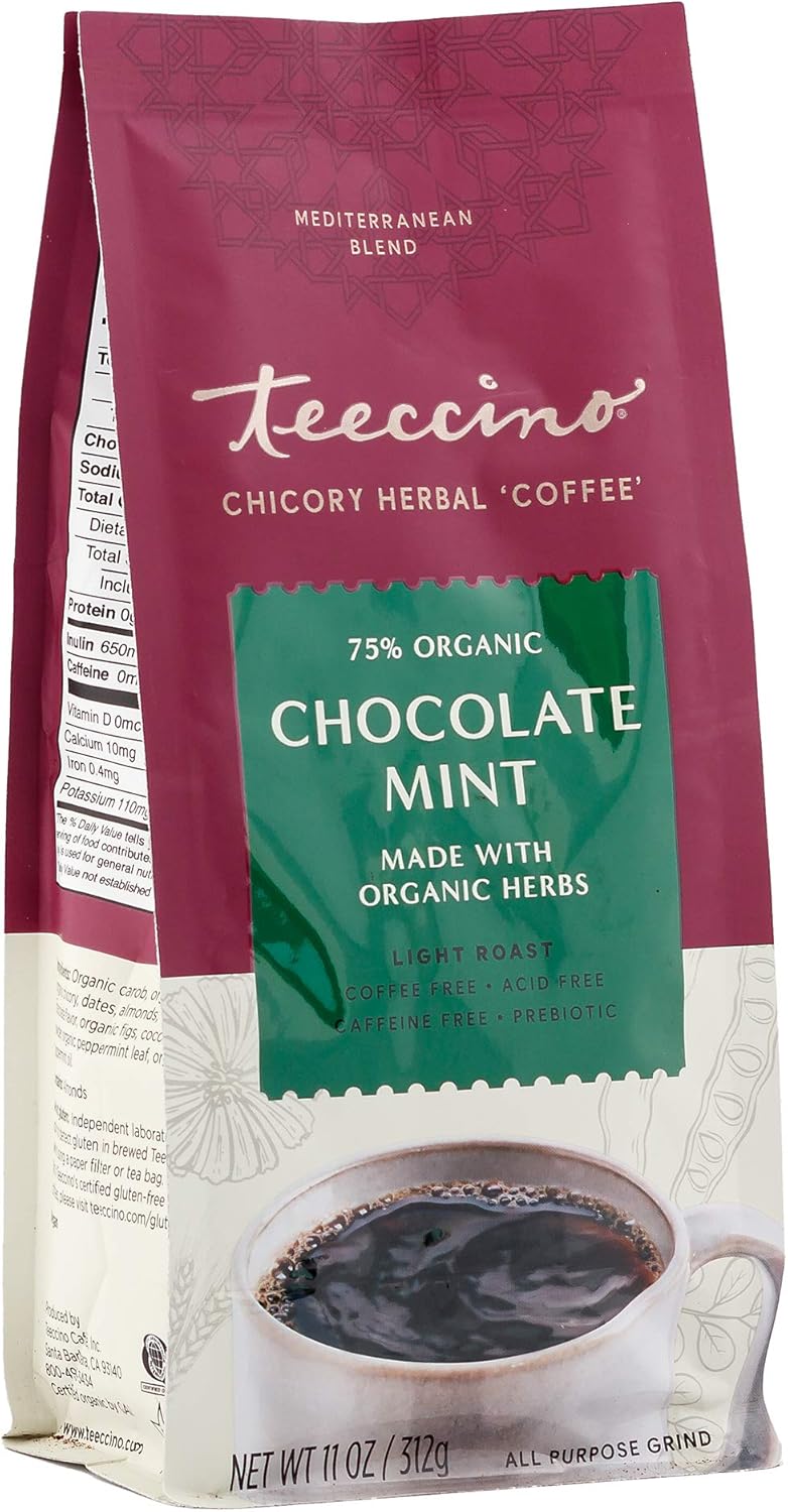 Teeccino Chocolate Mint Chicory Herbal Coffee Alternative - Image 2